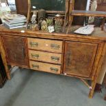 A bamboo sideboard.