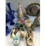 A quantity of Sylvac Hornsea & Bretby pottery items
