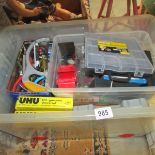 A box of model railwayer's tools.