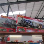 2 Hornby '00' train sets , R1138 and R1163, (GWR passenger, freight lowland carrier).