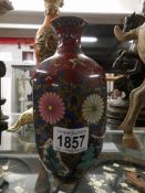 A good quality Cloissonne' vase, no damage.