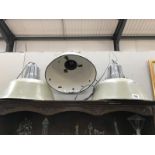 3 industrial ceiling lamps