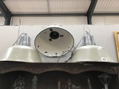 3 industrial ceiling lamps