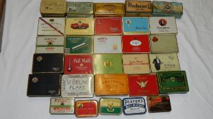 30 tobacco related tins