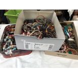 3 boxes of assorted costume jewellery