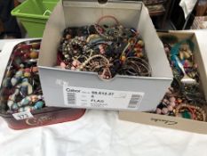 3 boxes of assorted costume jewellery