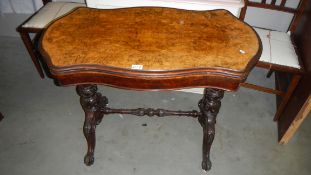 A Victorian games table.