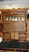 A bamboo dresser top.