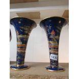 A pair of Carlton ware Chinese style vases.