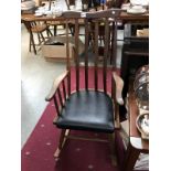 A strut backed rocking chair