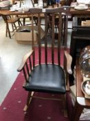 A strut backed rocking chair