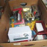 A box of diecast models including Yesteryear, Corgi, Lledo etc.