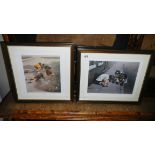 A pair of framed and glazed Marc Grimshaw (b1957) pencil signed limited edition prints - 'Memories