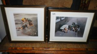 A pair of framed and glazed Marc Grimshaw (b1957) pencil signed limited edition prints - 'Memories