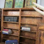 A bamboo book case.