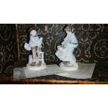 2 limited edition Coalport figurines by Elizabeth Woodhouse - The Boy and Visiting Day.