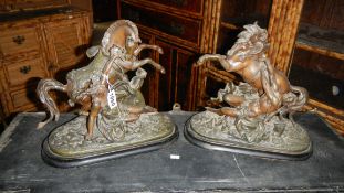 A pair of French Marley horses.