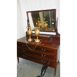 A mahogany dressing table.