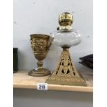 2 metal lamp bases,