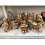 A quantity of Pendelfin Bunnykin figurines