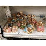 A collection of 19 Pendelfin figures including Chirpy, Petal & Bunch etc.