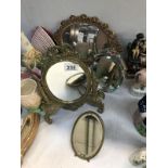 4 vintage mirrors
