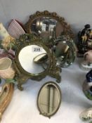 4 vintage mirrors