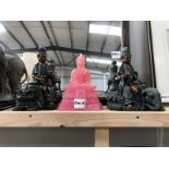 3 assorted resin buddha figures A/F