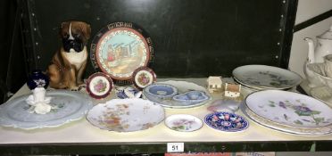 A quantity of various chinaware including Noritake vases A/F, Wedgwood limoges & Delft etc.