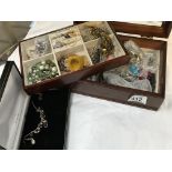 A quantity of costume jewellery (2 boxes)