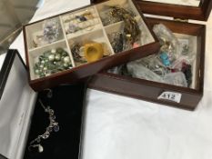 A quantity of costume jewellery (2 boxes)