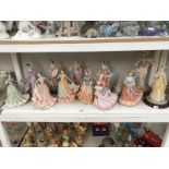 A quantity of Leonardo collection Victorian lady figurines