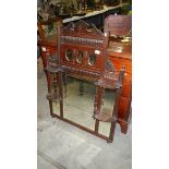 A mahogany overmantel mirror.