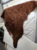 A brown cow skin