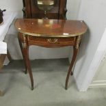 An inlaid hall table.