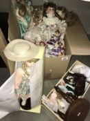 A box of collectors dolls