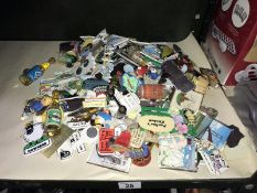 A large quantity of fridge magnets