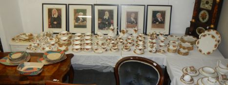 Approximately 130 pieces of Royal Albert Old Country Roses tea and dinner ware.