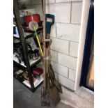 A quantity of garden hand tools & electric shears etc.