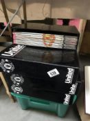A box of 6 folders of Manchester United programmes
