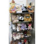 A large quantity of soft toys including Russ, Ty beanie, Help 4 Heroes, Red Arrows etc.