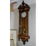 A fine single weight Vienna wall clock,