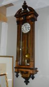 A fine single weight Vienna wall clock,