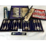 A quantity of silver plate cutlery