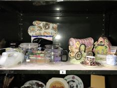 A quantity of miscellaneous kitcheware inluding Royal Crown Derby etc.