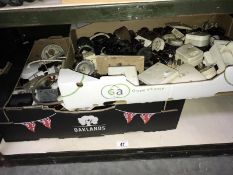 2 boxes of vintage electrical switches,