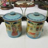 2 Ali Baba's Harem biscuit tins (one with marks to base).