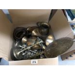 A quantity of brassware & metal ware