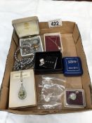 A mixed lot of jewellery including some silver