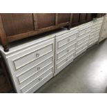 4 white with silver trim modern bedroom chests of drawers
